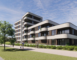 Impressie appartementen vanaf de Hoofdstraat gezien