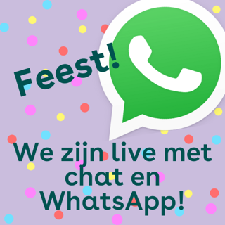 Aankonding live chat en whatsapp